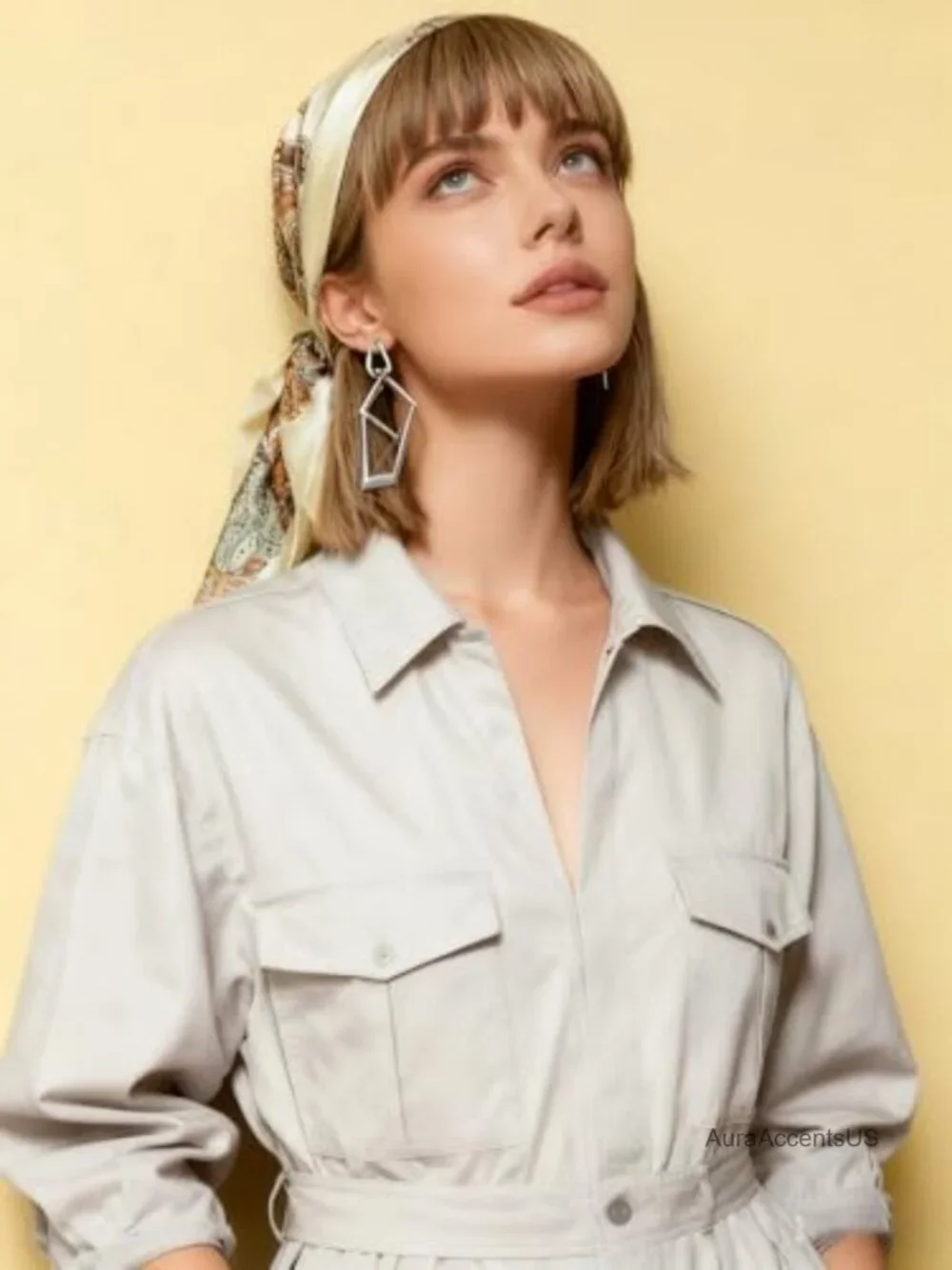 35x35 Inch Large Silk Like Satin Head Scarf Wrap for Women